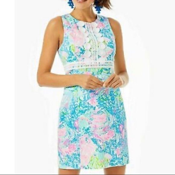 LILLY Pulitzer Railee Fished My Wish Shift Dress 2 - Picture 1 of 7